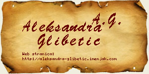 Aleksandra Glibetić vizit kartica